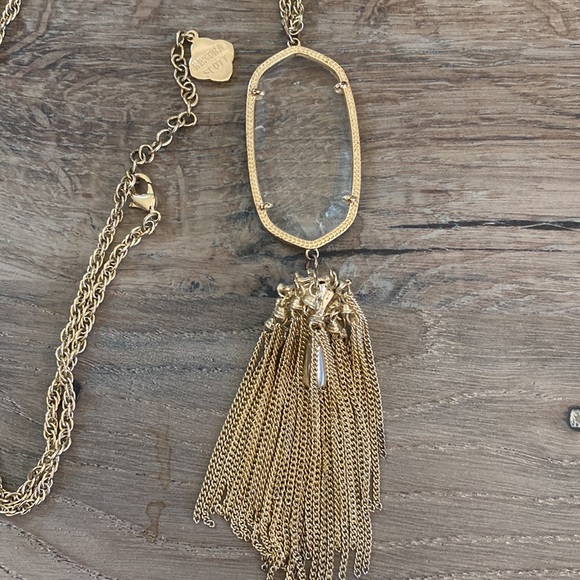 Rayne Necklace in Clear Crackled Stone - Picture 2 of 6